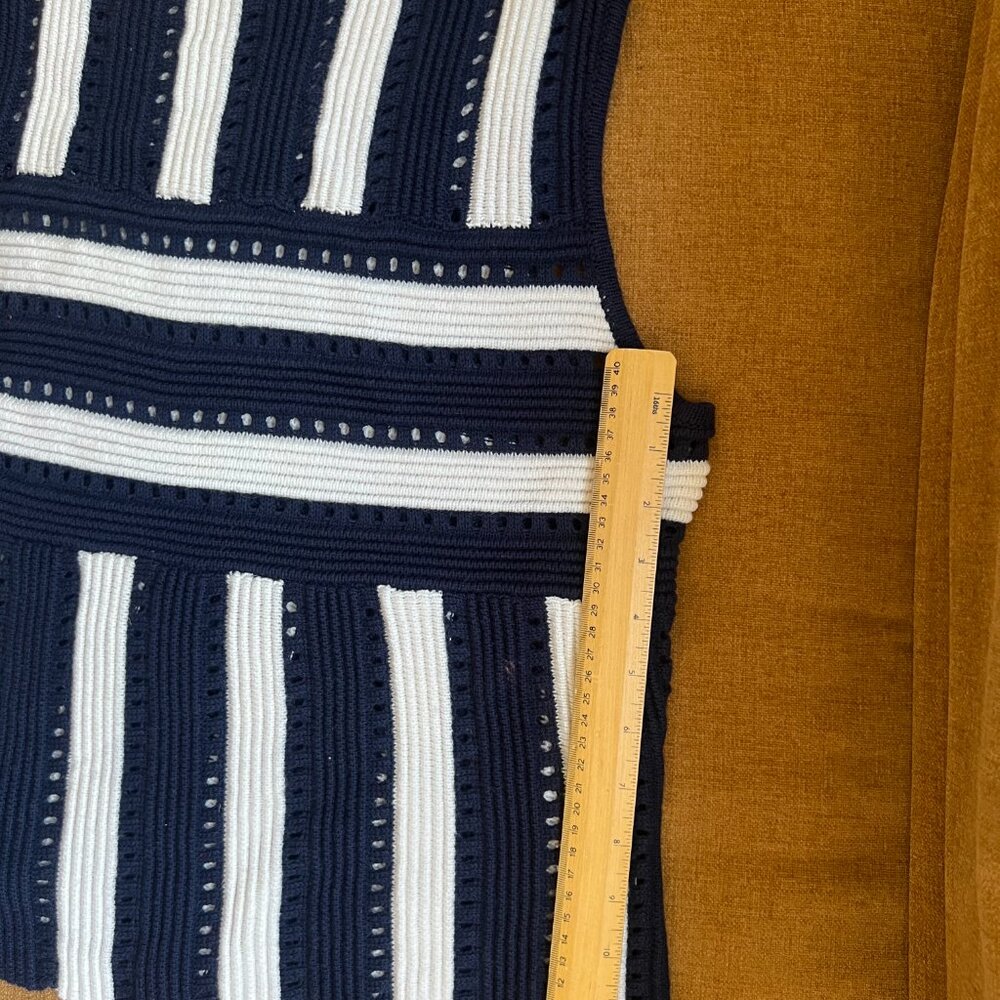 ROWING BLAZERS - Knit Stripe Tank - Navy / White - Sz L - BNWT - Picture 11 of 11